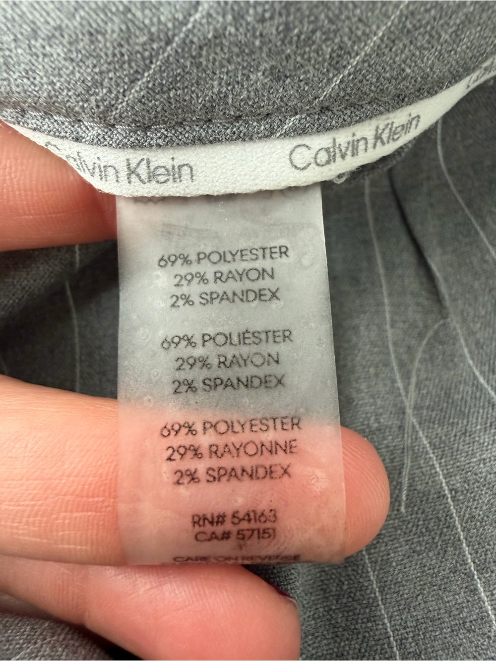 Calvin Klein Pinstripe Vest & Trouser Pantsuit Set Women’s 10 Gray Business Work - Picture 5 of 16